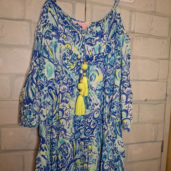 Lilly Pulitzer dress XS off the shoulder   sleeves with straps - Picture 5 of 5